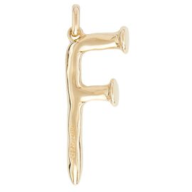 Золотая подвеска на цепочку Буква F большая UNOde50