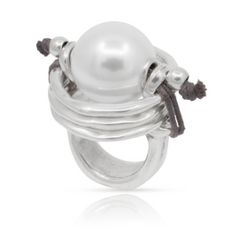 Серебряное кольцо женское Жемчужина мудрости UNOde50 Woow, Размер (мм): 18,3-18,7