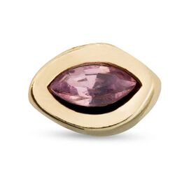 Золотая моносерьга для пирсинга с кристаллом Сваровски Сияние UNOde50 Leaky