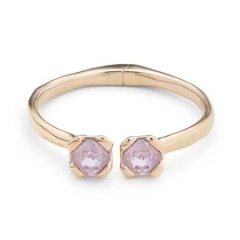 Золотой браслет с кристаллами Сваровски Aura Pink, Размер (мм): 155