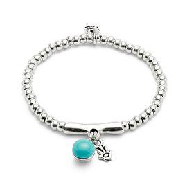 Серебряный браслет женский с муранским стеклом UnoDe50 Ser Fascinante, Размер (мм): 155