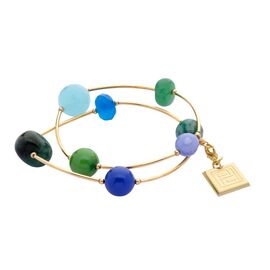 Золотой браслет женский Pertegaz Tubo Blue