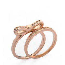 Золотое кольцо женское с камнями двойное Pertegaz Mix