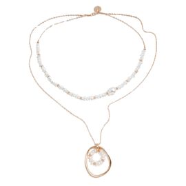 Золотое колье с жемчугом многослойное Pertegaz Perls Beads