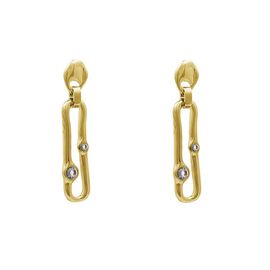 Золотые серьги женские с муранским стеклом Ciclon Azami Oro