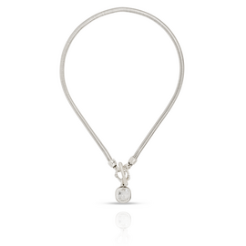 Серебряное колье с кристаллом Сваровски Ciclon Solitario