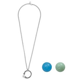 Серебряное колье с муранским стеклом Ciclon Camaleonica Rutenio