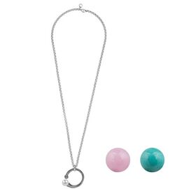 Серебряное колье с муранским стеклом Ciclon Camaleonica Rutenio