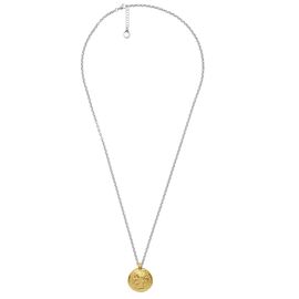 Серебряное колье женское с золотой подвеской Ciclon France
