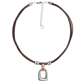 Серебряное колье женское с муранским стеклом Ciclon Сhik