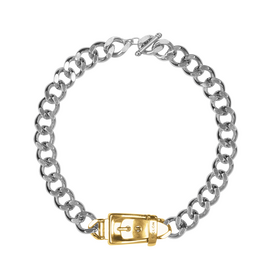 Серебряное колье женское с золотой подвеской Ciclon Cynthia