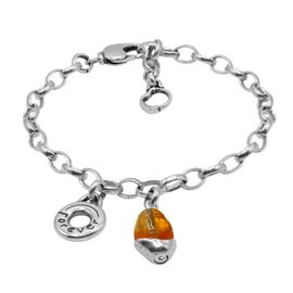 Серебряный браслет с подвеской и муранским стеклом Ciclon Liquid