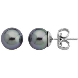Серебряные серьги с органическим жемчугом Classic