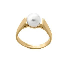 Серебряное кольцо женское с органическим жемчугом Majorica Basic, Размер (мм): 18,1