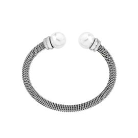 Браслет женский жесткий с жемчугом Majorica Modern Metals