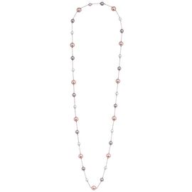 Серебряное колье с органическим жемчугом мультиколор Majorica Ilusion