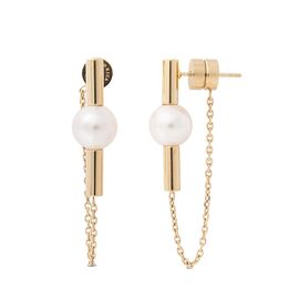 Золотые серьги с жемчугом Majorica Lagom