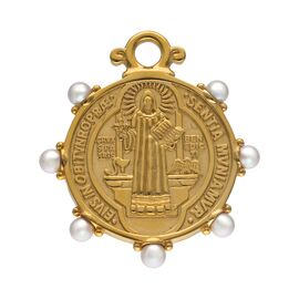 Золотой кулон с жемчугом Majorica Talisman