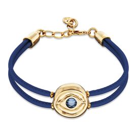 Кожаный браслет женский с золотом и цирконием UNOde50 Ser Intuitiva