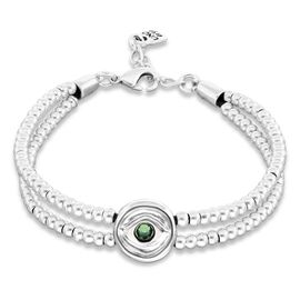 Серебряный браслет женский с цирконием UNOde50 Ser Intuitiva