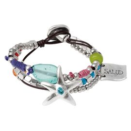 Серебряный браслет женский с муранским стеклом UNOde50 I'm feeling good