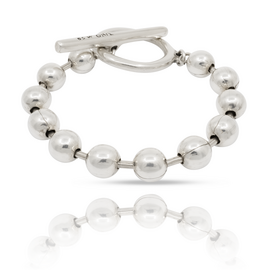 Женский браслет с серебром из сферических бусин UNOde50 ON/OFF, Размер (мм): 155