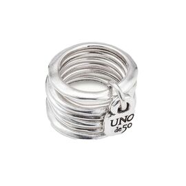 Серебряное кольцо женское многослойное Под замком UNOde50 Prisoner, Размер (мм): 17,3-17,7