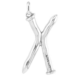 Серебряная подвеска на цепочку Буква X большая UNOde50
