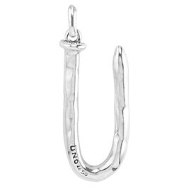 Серебряная подвеска на цепочку Буква U большая UNOde50