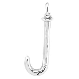 Серебряная подвеска на цепочку Буква J большая UNOde50