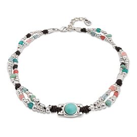 Ожерелье серебряное с цветными бусинами UNOde50 коллекции Flashy COL1772MCLMTL0U