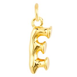 Золотая подвеска на цепочку Буква E малая UNOde50