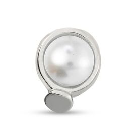 Серебряная моносерьга для пирсинга с жемчугом Вот это да! UNOde50 wOw!