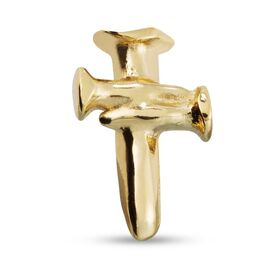 Золотая моносерьга для пирсинга Крест UNOde50 Take me to church