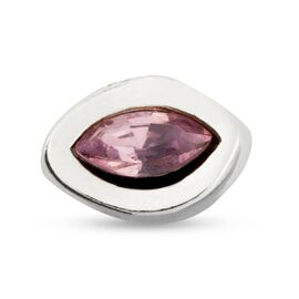 Серебряная моносерьга для пирсинга с кристаллом Сваровски Сияние UNOde50 Leaky