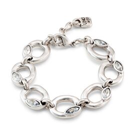 Серебряный браслет женский в виде цепи с кристаллами Сваровски UNOde50 Detail