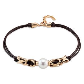 Чокер женский на шею с жемчугом с золотыми элементами UNOde50 Legend