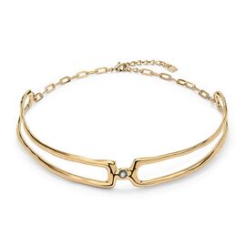 Золотое ожерелье женское двойное с топазом UNOde50 Ser Indomable