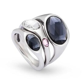 Серебряное кольцо женское с кристаллами Сваровски UNOde50 Sunshine, Размер (мм): 16,3-16,7