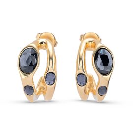 Золотые серьги женские с кристаллами Сваровски UNOde50 Sunshine