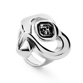 Серебряное кольцо с кристаллом Сваровски UNOde50 Ser Expresiva, Размер (мм): 16,3-16,7