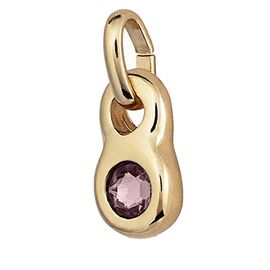 Золотая подвеска с кристаллом Сваровски UNOde50 La vie en rose