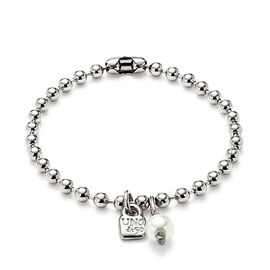 Серебряный браслет женский на руку с жемчугом UNOde50 Ser Unico