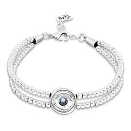 Серебряный браслет женский с цирконием UNOde50 Ser Intuitiva