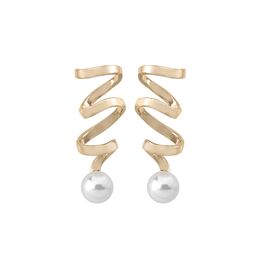 Золотые серьги с органическим жемчугом Majorica Cotillon