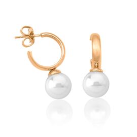 Золотые серьги с органическим жемчугом Majorica Chara