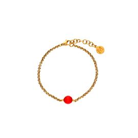 Золотой браслет цепочка с жемчугом Majorica Nuada