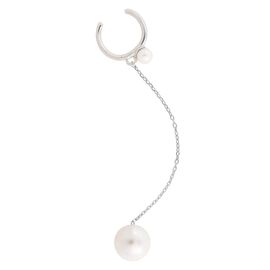 Серебряные серьги каффы с жемчугом Majorica Dangle