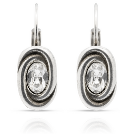 Серебряные серьги с кристаллами Сваровски Ciclon Emo Afecto