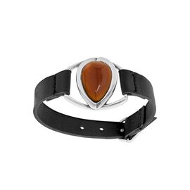 Кожаный браслет с серебряными вставками Ciclon Brena